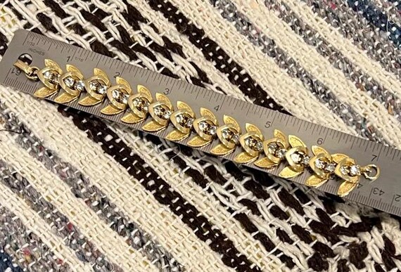Sparkly and shiny mod 60s rhinestone link bracelet - image 9