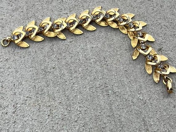 Sparkly and shiny mod 60s rhinestone link bracelet - image 5