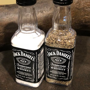 Jack Daniel's Salt and Pepper Shakers Jack Daniel's Whiskey Salt and Pepper Shakers JD Salt and Pepper Shakers image 1