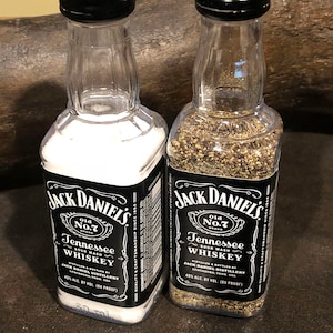 Jack Daniel's Salt and Pepper Shakers Jack Daniel's Whiskey Salt and Pepper Shakers JD Salt and Pepper Shakers image 1