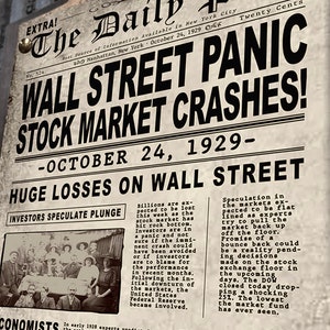 $100 Buy's This Car Great Depression Stock Market Crash Photo 1929