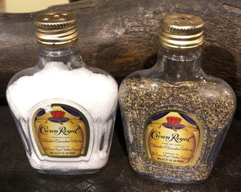 Crown Royal Salt and Pepper Shakers - Crown Royal Whiskey Salt and Pepper Shakers - CR Salt and Pepper Shakers