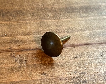 Antique Bronze Style Round Nail - Old Fashion Push Pin - Furniture Tack - Antique Bronze Style Push Pin - Oil Rubbed Bronze Tack - Fastener