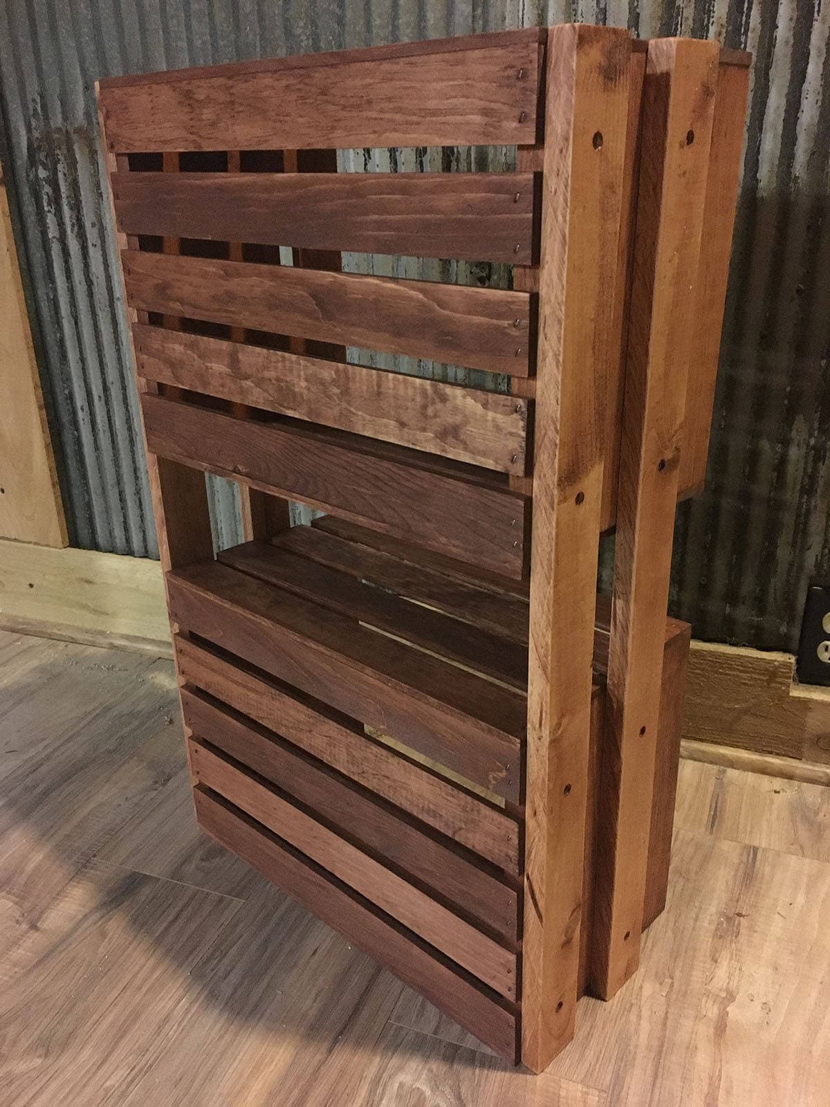 Spa Style Crate Shelf Toallero Organizador de baño de caja Almacenamiento  de pared de caja Estante de almacenamiento de spa de baño Decoración  rústica de madera de spa -  España