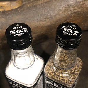 Jack Daniel's Salt and Pepper Shakers Jack Daniel's Whiskey Salt and Pepper Shakers JD Salt and Pepper Shakers image 4