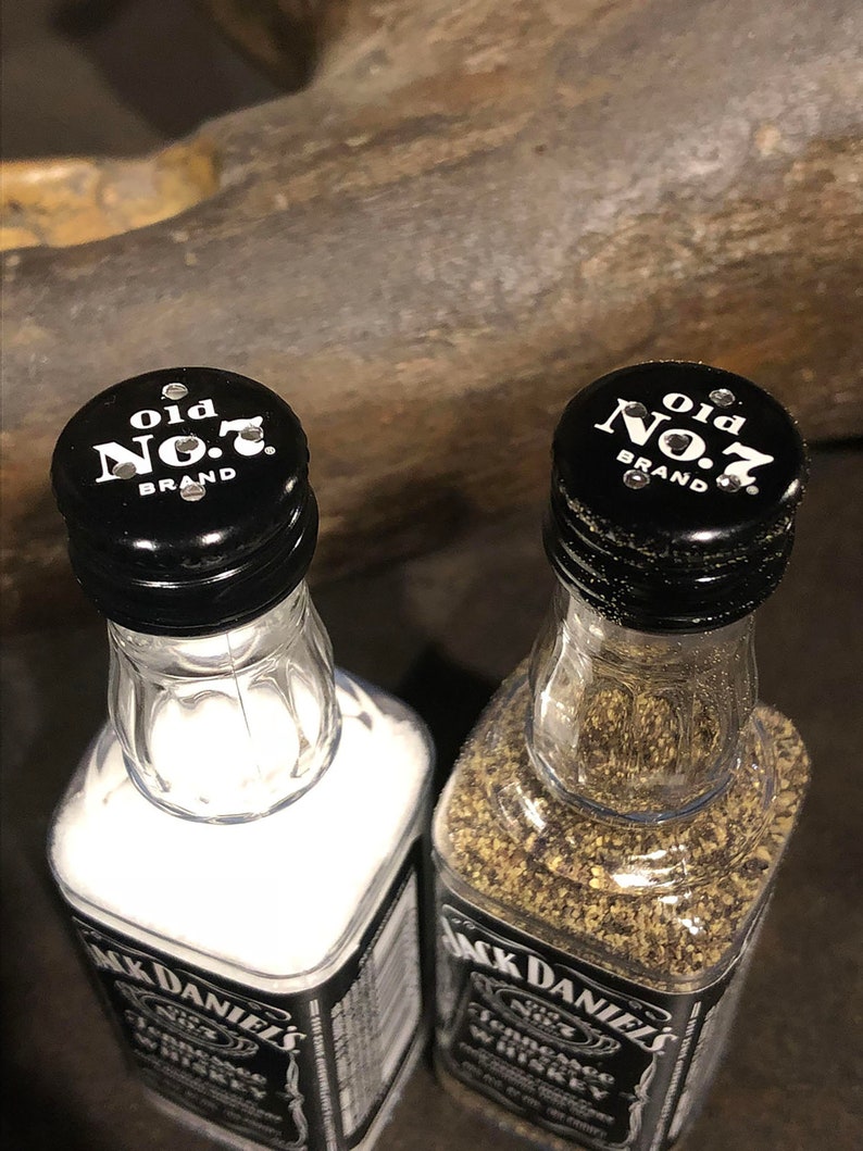 Jack Daniel's Salt and Pepper Shakers Jack Daniel's Whiskey Salt and Pepper Shakers JD Salt and Pepper Shakers image 4