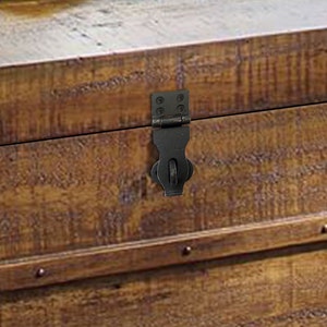 Antique Style Iron Trunk Latches - Iron Gate Latch Rustic Iron Latch - Replacement Trunk Latch - Black Iron Latch