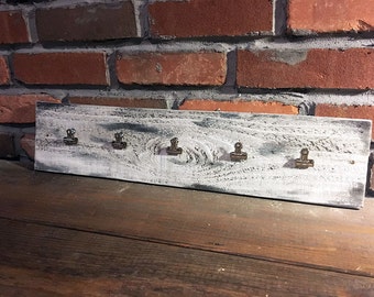 Wall Clipboard - Rustic Wood Wall Clipboard Organizer - Reclaimed Wood Wall Clipboard - Cottage Chic Wall Clipboard