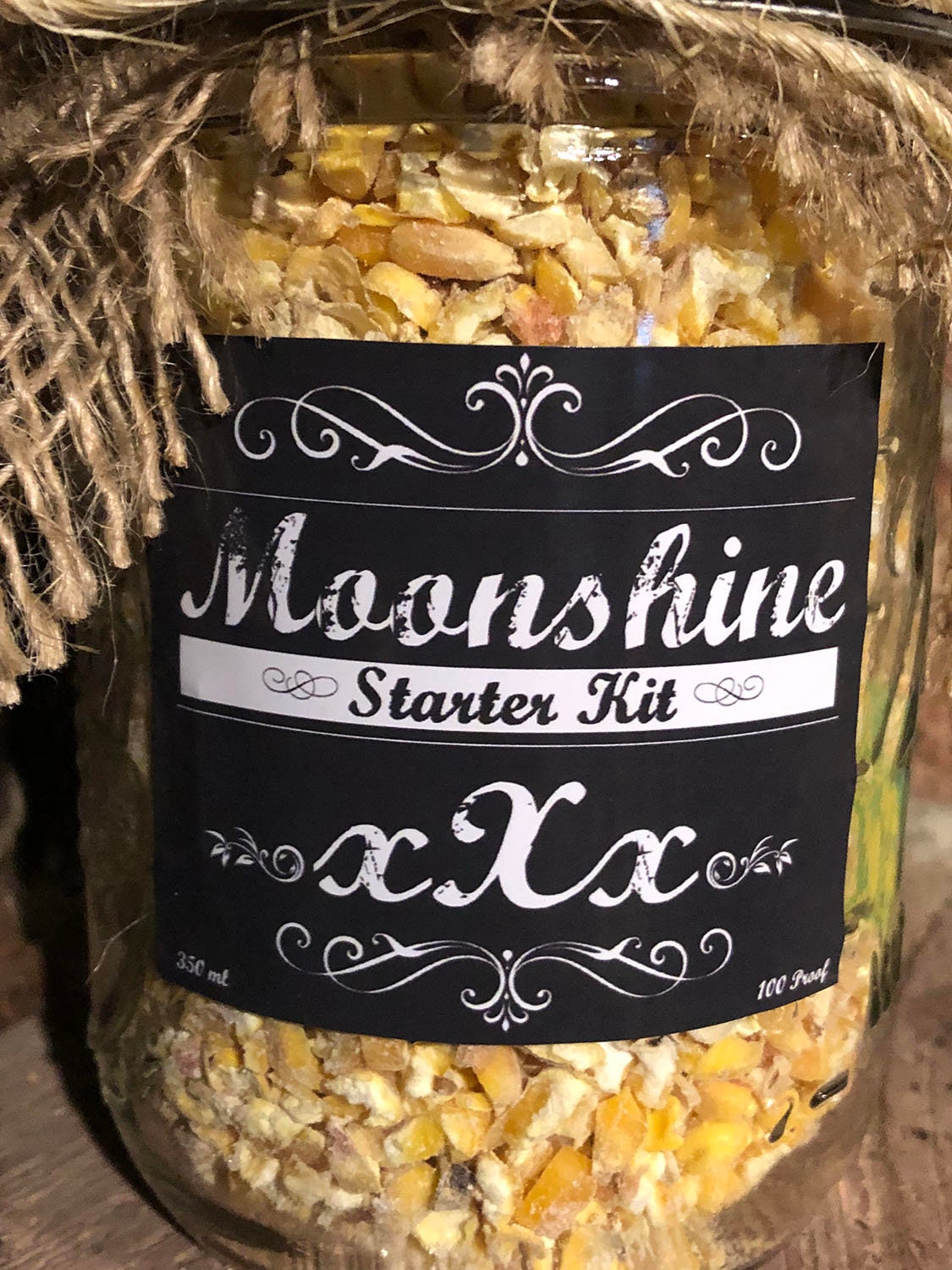 Moonshine Starter Kit – Small Mason Jar, Rustic Man Cave Decor - Etsy