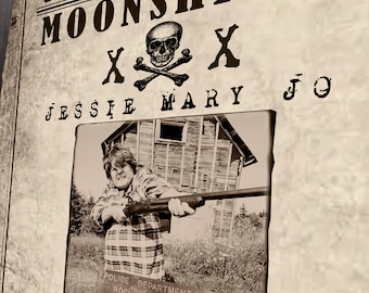Lady Moonshiner Sign - Wanted Poster - Rustic Moonshine Man Cave Sign - Beer Liqour Poster - Old Newspaper Sign - Vintage News Paper