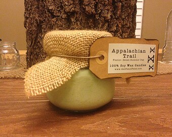 Appalachian Trail Pine Scented Soy Wax Candle - 8 oz Mason Jar