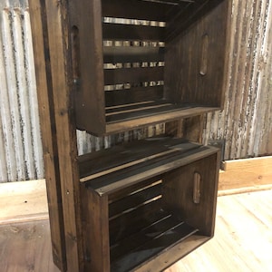 Spa Style Crate Shelf Towel Rack - Crate Bathroom Organizer - Crate ...