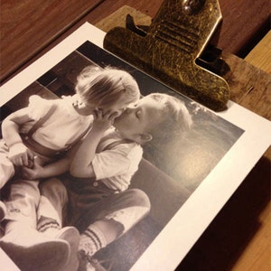 Old Fashion Clipboard Clip - Large Photo Clip - Mounting Clip - Rustic Clip with Hanger