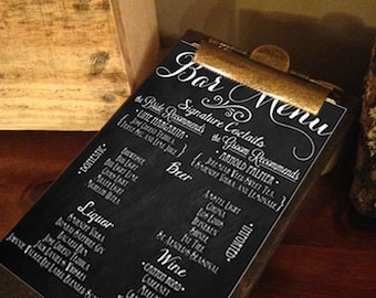 Menu Clipboard - Restaurant Clipboards - Rustic Menu Boards - Rustic Clipboard