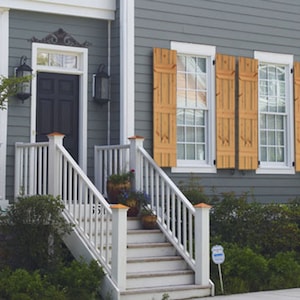 Cedar Shutters - Cedar Board and Batten Shutters - Rustic Farmhouse Window Shutters - Wood Shutters - Rustic Shutters