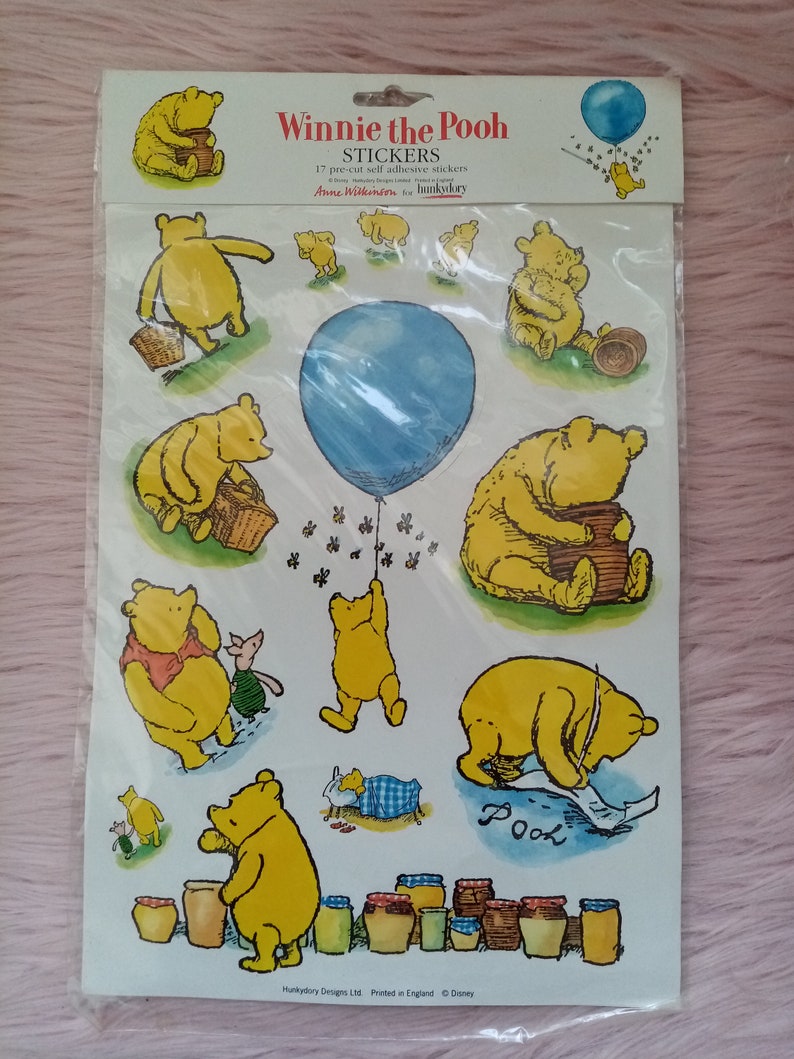 Winnie the Pooh Stickers & Coaster - Etsy UK