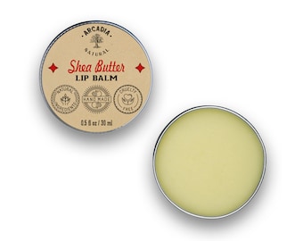 Lip Balm With Organic Shea Butter, Natural Nourishing Lip Care in Eco Tin