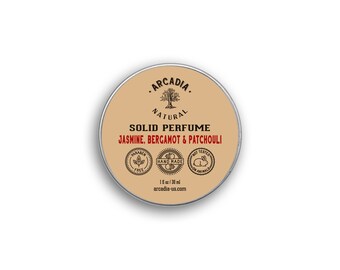 Solid Perfume Jasmine, Bergamot and Patchouli. A unique and alluring blend that is both sensual and sophisticated.