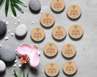 Solid Perfume Balm, with Florals, Exotic and Sweet Fragrances, Easy to Carry