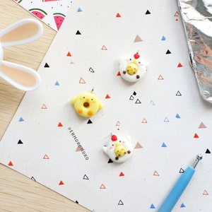Gebratenes Ei Gebraten Ei Charms Polymer Clay Kawaii Charme Etsy