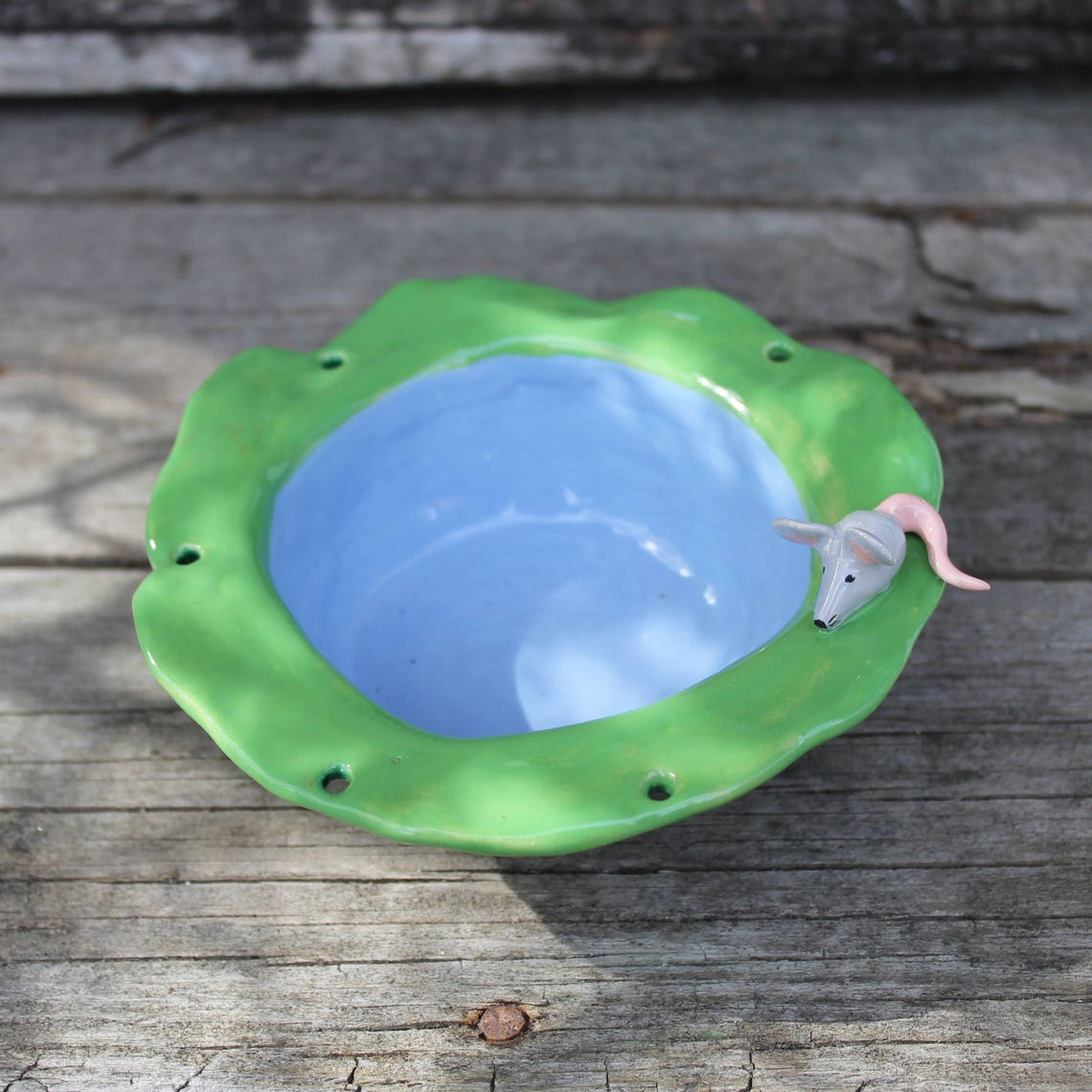 Blue and Green Ceramic Jewelry Holder Handmade Jewelry Bowl Etsy