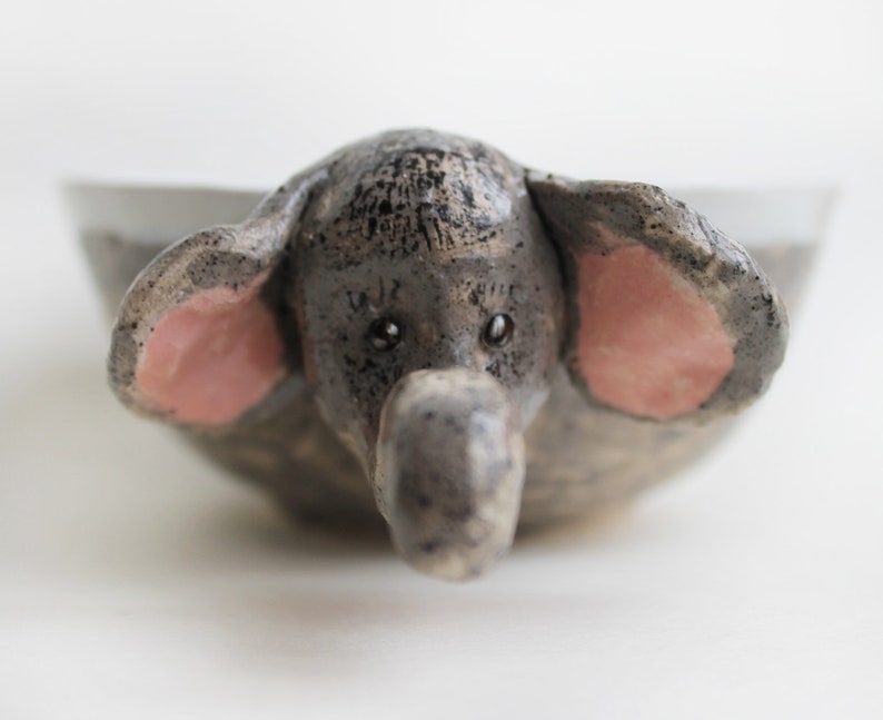 Elephant Ceramic Bowl Hand built Ceramic cereal bowl candy ...