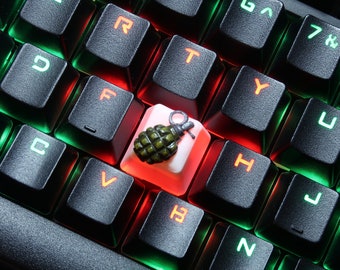 F-1 Grenade KeyCap Escape da Tarkov / Per tastiere meccaniche Cherry MX / Traslucido / Fatto a mano / Limitato