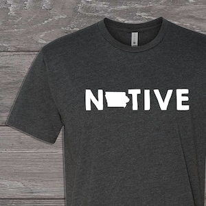 Iowa Native State T-shirt Tee Tshirt Unisex IA