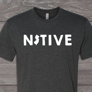 New Jersey Native State T-shirt Tee Tshirt Unisex NJ