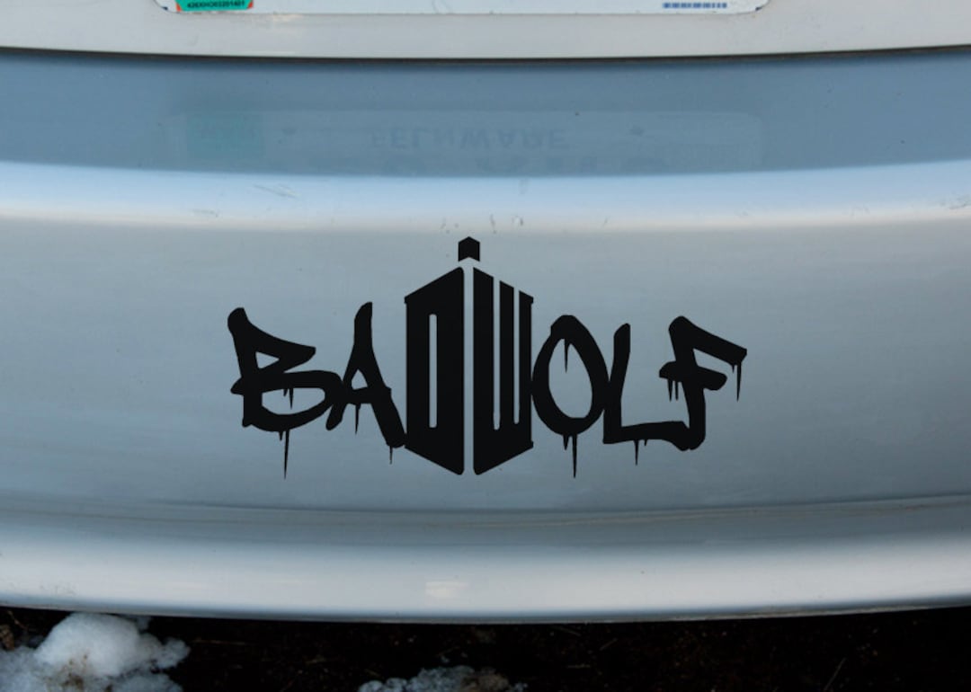 Bad Wolf Doctor Who Vinyl Sticker Car Window Door Bumper Decal DR