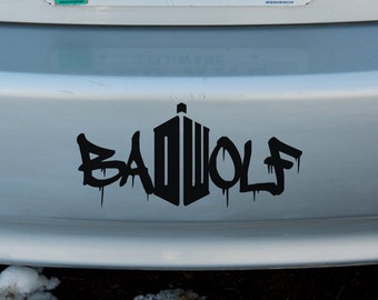 Bad Wolf Doctor Who Vinyl Sticker Car Window Door Bumper Decal DR Badwolf