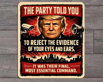 The Party Told You Die Cut Sticker George Orwell