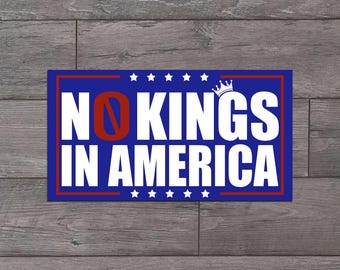 No Kings in America Die Cut Sticker