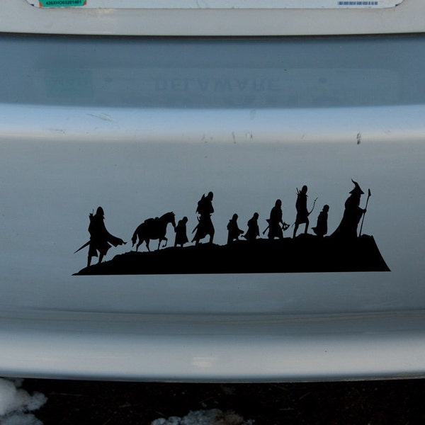 LOTR The 9 Walking Vinyl Sticker Car Window Door Bumper Decal Lord Of The Rings