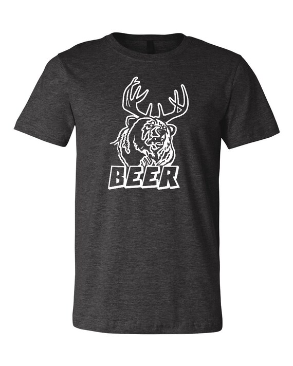 Items similar to Beer Bear + Deer = Beer Tshirt Tee Tshirt Unisex