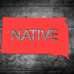 South Dakota Native Vinyl Sticker Car Window Door Bumper Decal Pride Home SD