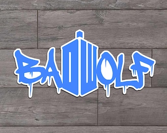 Bad Wolf Doctor DR Who Vinyl Sticker