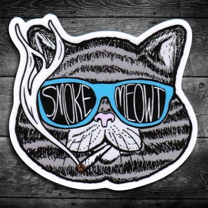 Smoke Meowt Cat Sticker