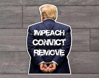 Impeach Convict Remove Trump, Die Cut Sticker