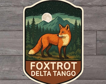Foxtrot Delta Tango, Funny, Die Cut Sticker, National Park
