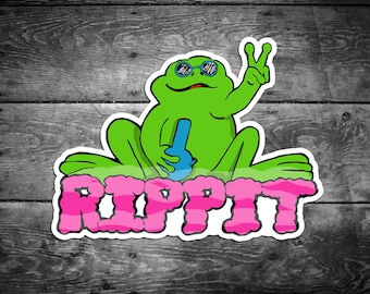 Rippit The Stoner Peace Frog