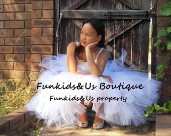 White  Adult Tutu, Bridesmaid Adult Tutu, White Wedding Tutu,Matching Mother Daughter Tutu - Choose the color