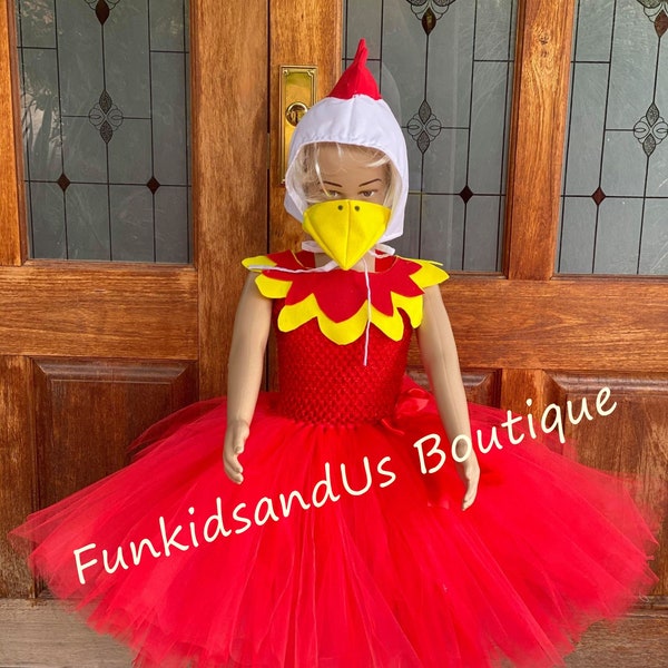 Red Hen Tutu - Red Hen Costume - Chicken Tutu Costume - Red Bird Costume - Chicken Diva Tutu