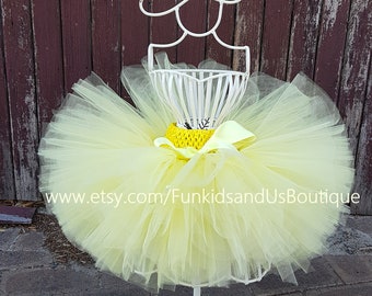 Yellow  Tutu Skirt- Yellow  Tutu-Smash cake photoprop, birthday- newborn to young teen