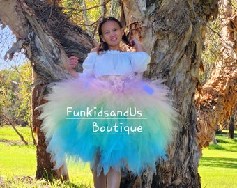 Rainbow Tulle Skirt Short or Maxi. Pastel Net Skirt - Etsy display picture 1