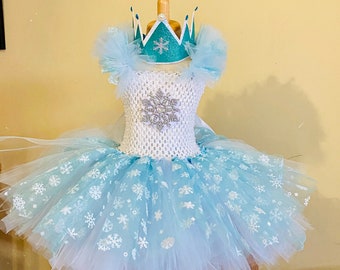 devil with the blue dress on song Snowflake Princess Girls Halloween Costume by Teetot