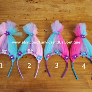 Birthday Party Headband - Girl Party wig Headband - Baby Girl Tulle Headband