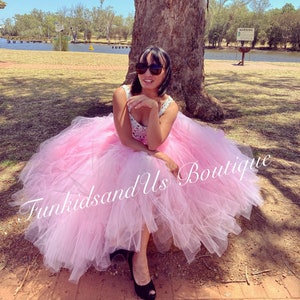 Pink Adult Tutu, Bridesmaid Adult Tutu,Pink  Cocktail-Length Tutu Skirt , Weddings Bachelorette Party Photo Shoot