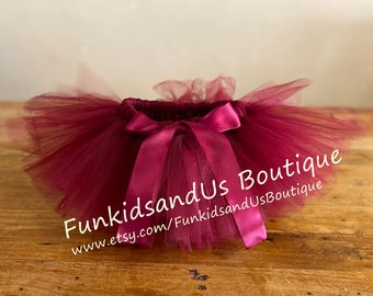 Burgundy Tutu Smash Cake  - Burgundy Baby Tutu Skirt - Newborn, toddler,Girl tutu skirt-