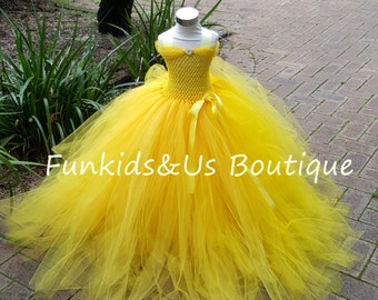 Belle  Tutu Dress Dress- Princess Tutu -Princess Dress-  Yellow Tutu Dress